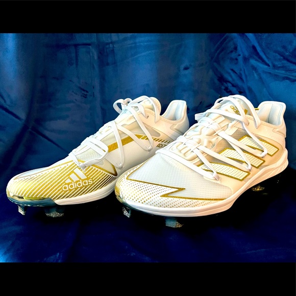 *SOLD* ADIZERO AFTERBURNER 7 GOLD BASEBALL CLEATS - Picture 2 of 9